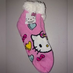 Hello x valentines day slipper socks BNWT HTF RARE